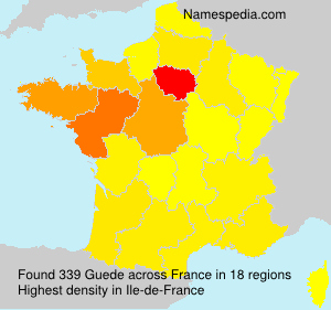 Surname Guede in France Surname Guede in France