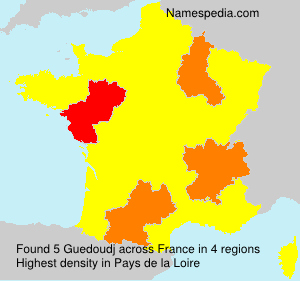 Surname Guedoudj in France Surname Guedoudj in France