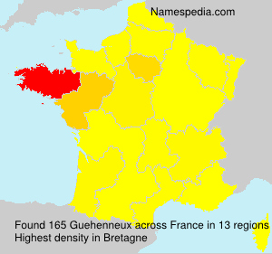 Surname Guehenneux in France Surname Guehenneux in France