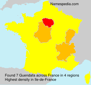 Surname Guendafa in France Surname Guendafa in France