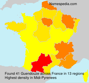 Surname Guendouze in France Surname Guendouze in France