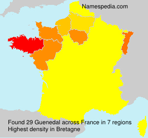 Surname Guenedal in France Surname Guenedal in France