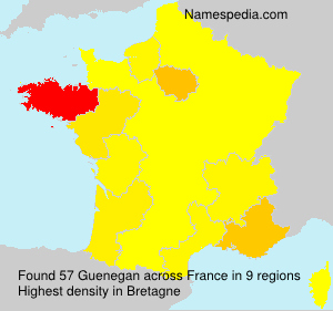 Surname Guenegan in France Surname Guenegan in France
