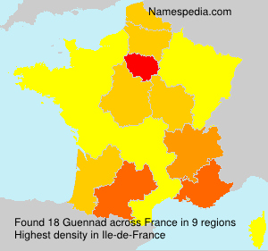 Surname Guennad in France Surname Guennad in France