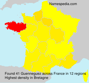 Surname Guenneguez in France Surname Guenneguez in France