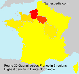 Surname Guenni in France