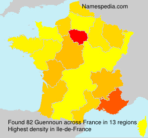 Surname Guennoun in France Surname Guennoun in France