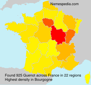 Surname Guenot in France Surname Guenot in France