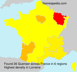 Surname Guenser in France Surname Guenser in France
