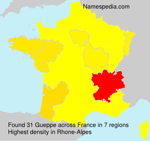 Surname Gueppe in France Surname Gueppe in France
