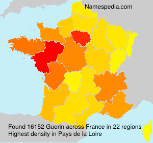 Surname Guerin in France Surname Guerin in France