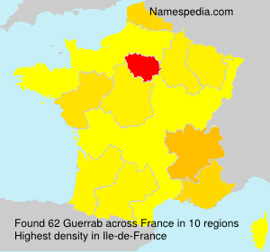 Surname Guerrab in France