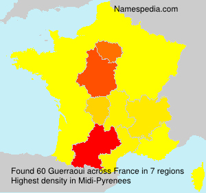 Surname Guerraoui in France Surname Guerraoui in France