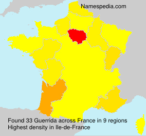 Surname Guerrida in France Surname Guerrida in France