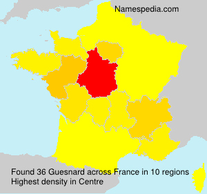 Surname Guesnard in France Surname Guesnard in France