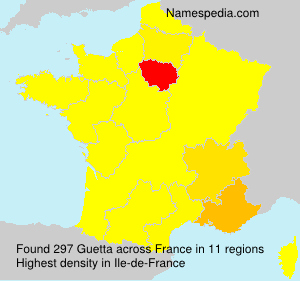 Surname Guetta in France