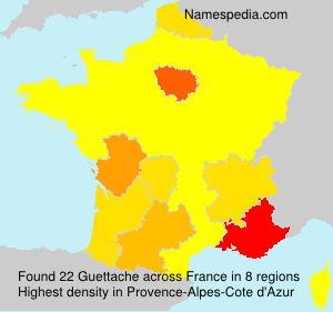 Surname Guettache in France Surname Guettache in France