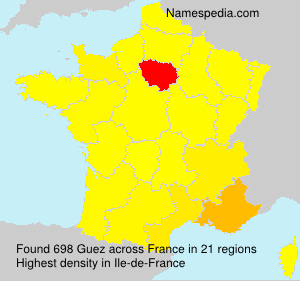 Surname Guez in France Surname Guez in France