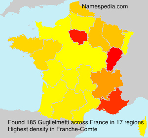 Surname Guglielmetti in France Surname Guglielmetti in France