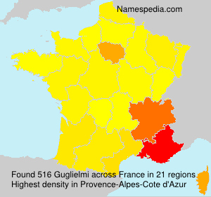Surname Guglielmi in France Surname Guglielmi in France