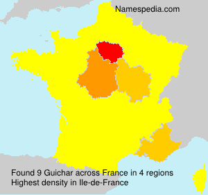 Surname Guichar in France Surname Guichar in France
