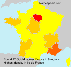 Surname Guidali in France Surname Guidali in France