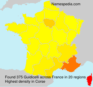 Surname Guidicelli in France Surname Guidicelli in France