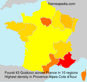 Surname Guiducci in France Surname Guiducci in France