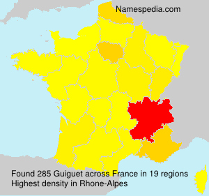 Surname Guiguet in France Surname Guiguet in France