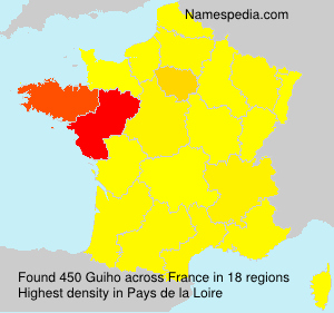 Surname Guiho in France Surname Guiho in France