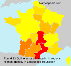 Surname Guilhe in France Surname Guilhe in France