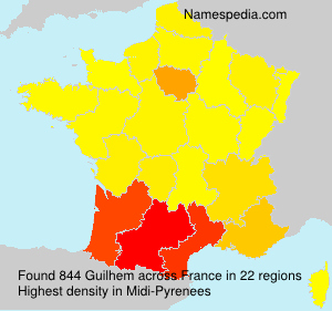 Surname Guilhem in France Surname Guilhem in France