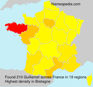 Surname Guillamet in France Surname Guillamet in France