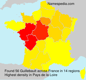 Surname Guillebault in France Surname Guillebault in France