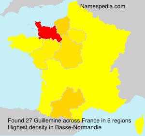 Surname Guillemine in France Surname Guillemine in France