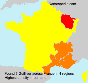 Surname Guilliver in France Surname Guilliver in France