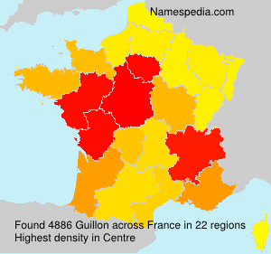 Surname Guillon in France Surname Guillon in France