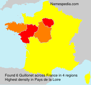 Surname Guillonet in France Surname Guillonet in France