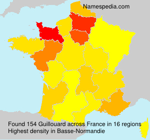 Surname Guillouard in France