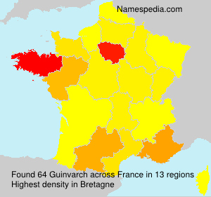 Surname Guinvarch in France Surname Guinvarch in France