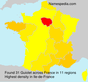 Surname Guiolet in France Surname Guiolet in France