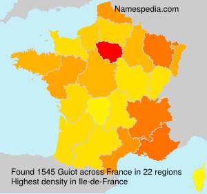 Surname Guiot in France Surname Guiot in France