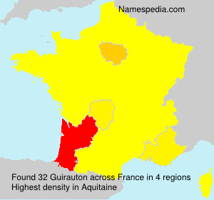 Surname Guirauton in France Surname Guirauton in France