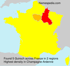 Surname Guirsch in France Surname Guirsch in France