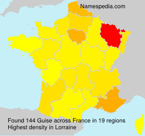 Surname Guise in France Surname Guise in France