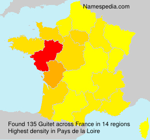 Surname Guitet in France Surname Guitet in France