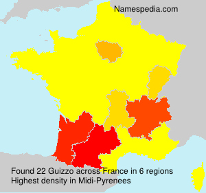 Surname Guizzo in France Surname Guizzo in France