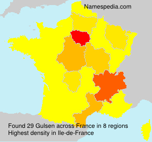 Surname Gulsen in France Surname Gulsen in France