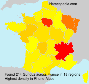 Surname Gunduz in France Surname Gunduz in France