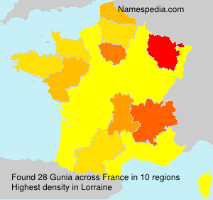 Surname Gunia in France Surname Gunia in France